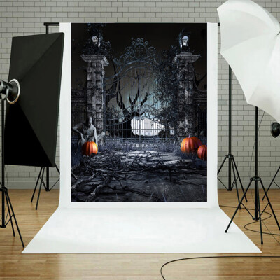 

Toponeto Halloween Backdrops Pumpkin Vinyl 3x5FT Lantern Background Photography Studio A