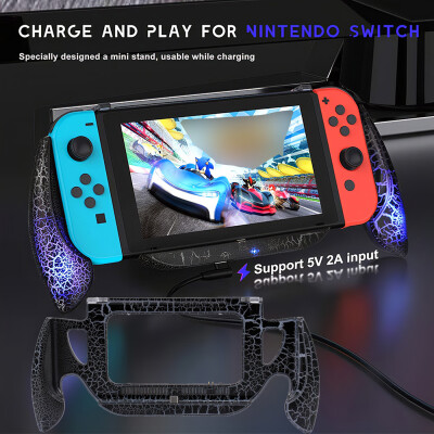 

Game Charging Grip for Nintendo Switch Console Joy-Con Handle Stand Quick Charge Compatible 5V 2A USB Charger with Type-C Cable fo