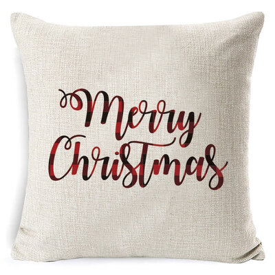 

Christmas Cushion Cover Merry Christmas Pillow Cases Linen Holiday Sofa Cushion Cover Home Decor