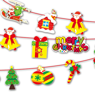 

Tailored Christmas Paperboard Pennant Flags Banners Hanging Buntings Garland Banner