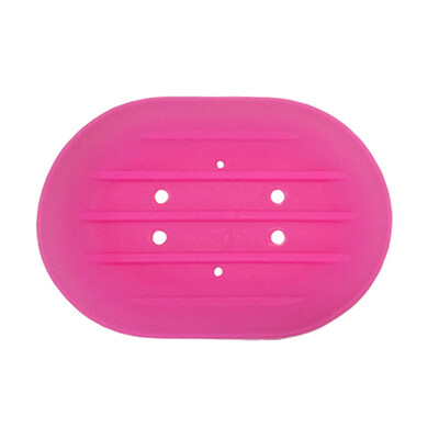 

Bathroom Silicone Soap Dish Storage Holder Rack Bath Soapbox Plate Tray Drain