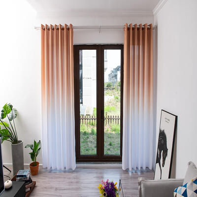 

Gobestart Leaves Sheer Curtain Tulle Window Treatment Voile Drape Valance 1 Panel Fabric