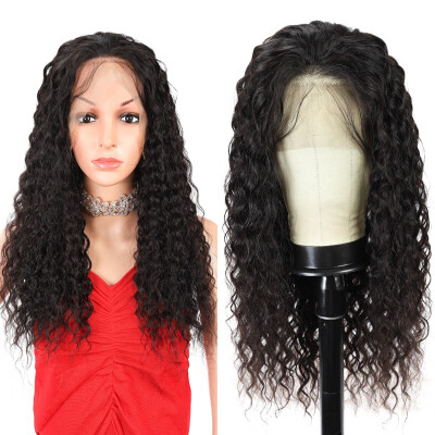 

Amazing Star Water Wave Crochet Lace Front Wigs with Baby Hair Brazilian Virgin Hair Lace Frontal Wigs Soft&Bouncy