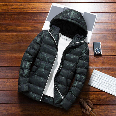 

Toponeto Mens Autumn Winter Casual Camouflage Hoodie Jacket Coat