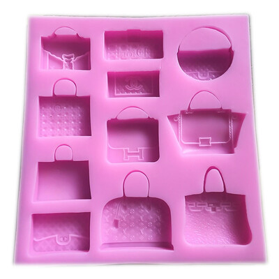 

Beautiful 1 Pc Ladies Handbag Silicone Mould Bag Cupcake Cake Topper Chocolate Fondant