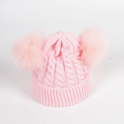 

Beanies Baby Hat Pompon Winter Children Hat Knitted Cute Cap For Girls Boys Casual Solid Color Girl Hat Baby Beanies Keep warm