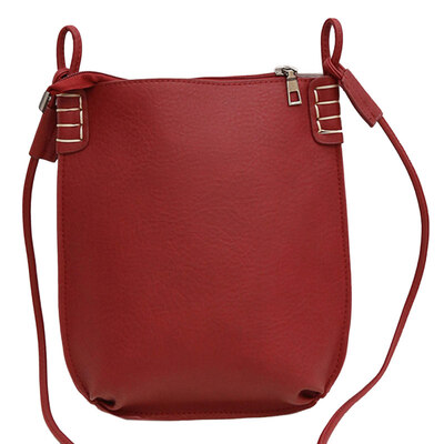 

Vintage Solid Color Womens Faux Leather Crossbody Bag Zipper Shoulder Pouch