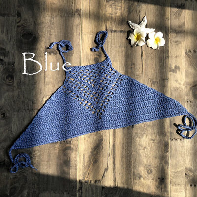 

Biquinis Feminino 2019 Sexy Slim Fit Kintted Hollow Out Concise Casual Solid Color Swimwear Bikini Top
