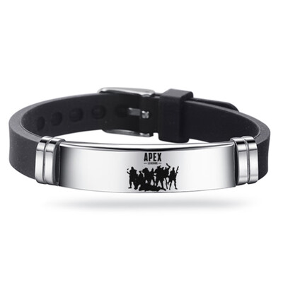 

Silicon Watchband Style Wristband Bracelet Stainless steel