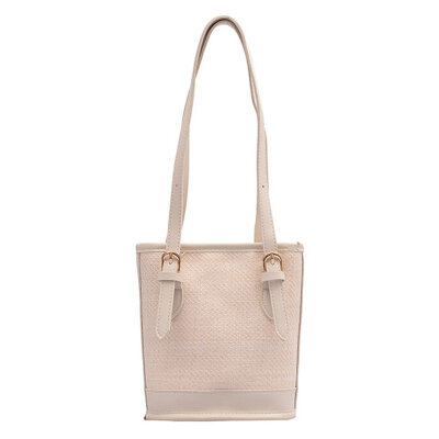 

New Summer Straw Woven Shoulder Bag Tote Simple Portable Bucket Small Hand Bags Fashion outdoor handbags