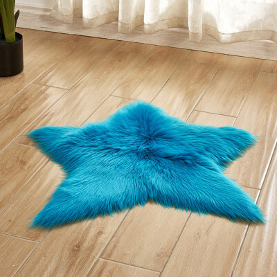 

Toponeto Pentagram floor mat Non Slip Rug Mats Hairy Soft Fluffy Faux Fur Carpet Mat Home