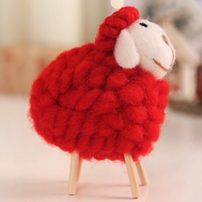 

Aohua 2019 1012cm Creative Wool Felt Cute Sheep Gift Christmas Ornament Decoration Handmade Home Photography Props Crafts-in