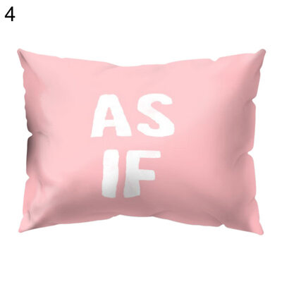 

Unique Letters Print Pillow Case Cushion Cover Sofa Bed Car Cafe Office Decor