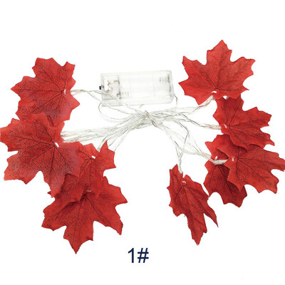 

Halloween LED Light String Autumn Maple Leaves Garland Thanksgiving Decor Christmas Decoration