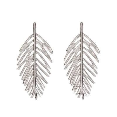 

1 Pair Vintage Gold Silver Hollow Leaf Earrings Girl Alloy Ear Rings Lady Wedding Gift Jewelry