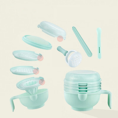 

Portable 9 In 1 Food Masher Maker Baby Feeder Food Processor Masher Serve Bowl Vegetables Fruit Rice Grinder
