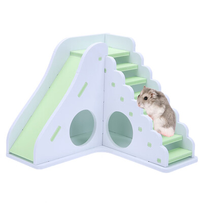 

Gobestart Small Pet Toy Entertainment Game House Color Hamster Wooden Toy Ladder Sport