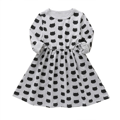 

Autumn Girl Dress Long Sleeve Polka Dot Girls Dresses Bow Princess Teenage Casual Dress Daily Kids Dresses For Girls