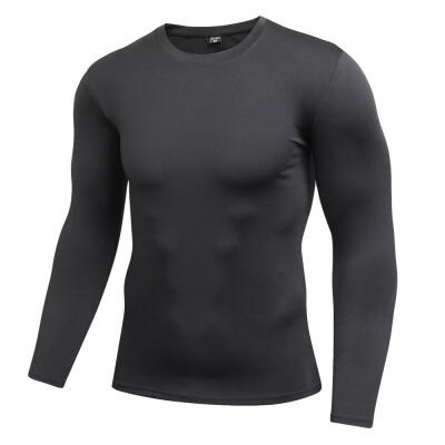 

Autumn Spring Men Long Sleeve Sports Compression Basketball Running Tops Tight T Shirts Fast Drying Fitness GYM Base Layer Tops