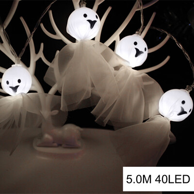 

UpperX 5M 40LED Ghost String Lights For Halloween Party Decor Halloween String Light Garden Decoration