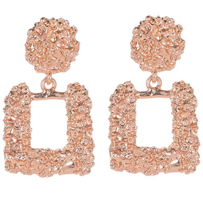 

Fashion Statement Vintage Metal Geometric Trapezoid Summer Earrings Modern Jewelry Punk Ear Studs