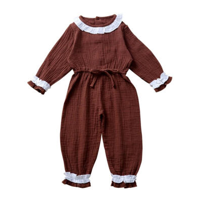 

Autumn Infant Baby Girls Boys Jumpsuit Fashion Long Sleeve Solid Print Kids Casual Bodysuit Jumpsuit