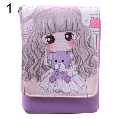 

Fashion Kids Girls Faux Leather Mini Phone Storage Sling Shoulder Crossbody Bag