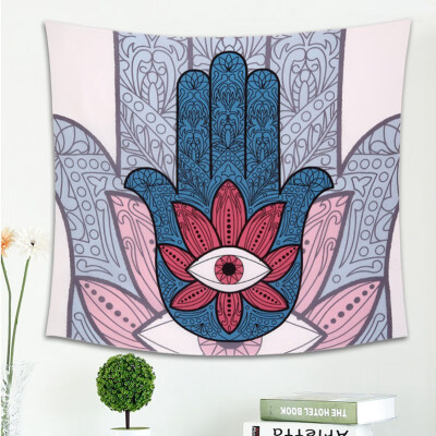 

Buddhist Handprints Tapestry Indian Mandala Hanging Wall Tapestries for Psychedelic Home Bedspreads Art Carpets