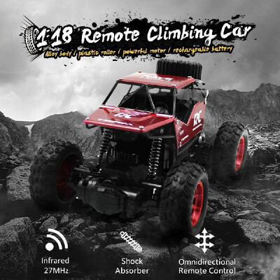 

RC Car 118 Alloy Car Crawler Climbing Car Off Road Car Rubber Tires Rechargeable Battery Toy for Kids Gift Gold