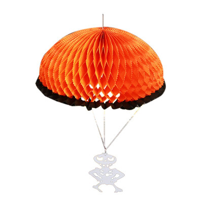 

Halloween Hanging Ornaments Paper Parachute With Pendant Haunted House Scene Layout Props Holiday Party Halloween Decor Props