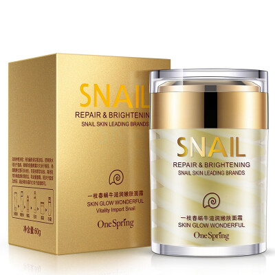 Natural Snail Cream Facial Moisturizer Face Day Cream Whitening Ageless Anti Wrinkles Lifting Facial Firming Skin Care 60G