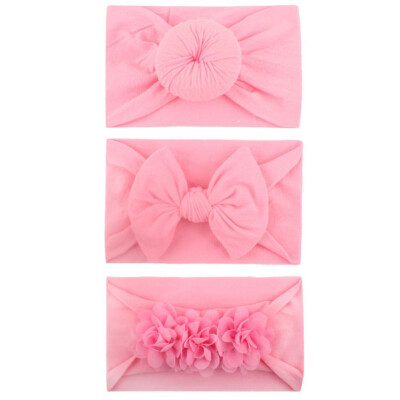 

3pcs Kids Headband For Girl Bow Floral Hairbands Turban Knot Kids Turbans Accessoire Faixa Cabelo Para Bebe Headband Baby Girl