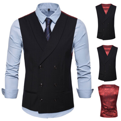 

Toponeto Mens Fashion Business Casual Wedding Waistcoat Tops Vest Jacket Top Coat