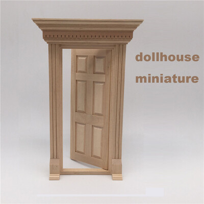 

YIWULAMiniature Door 112 Mini Dollhouse Door Cute House Mini Dollhouse Door