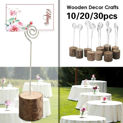 

102030pcs Wooden Rustic Wedding Table Place Number Name Card Stand Holder Decor