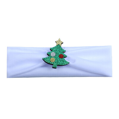 

Baby girl headband Infant hair cloth bow newborn Headwear Christmas headwrap Gift Toddlers bandage Ribbon tree Santa Claus