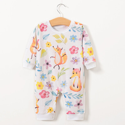 

Autumn Baby Boy Girl Casual Romper Infant Cartoon Animal Print Long Sleeve Children Bodysuit Jumpsuit Outfits