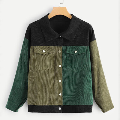 

Tailored Womens Autumn And Winter Splicing Button Long-sleeved Clothes Sweater Coat