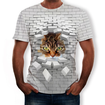 

Toponeto Halloween Men Horror 3D Print O-Neck Short Sleeve T Shirt Tops Blouses