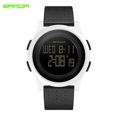 

SANDA 337 Ultra-thin 9mm Sport Watch Men Electronic LED Digital Wrist Watches Waterproof Clock Calendar Watch for Male