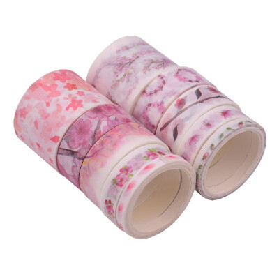 

Washi Japanese Paper Tapes Scrapbooking Tape Rolls Colorful Design 10pcsset for Arts Journals Decoration DIY Gift Packaging