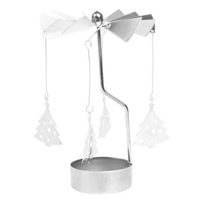 

Hot Spinning Rotary Metal Carousel Tea Light Candle Holder Stand Light Xmas Gift