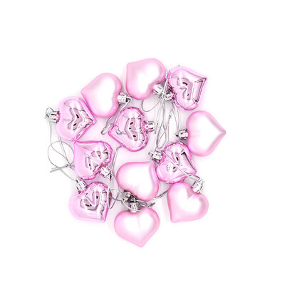 

JPGIF 12Pcs Christmas Tree Room Decoration Love Shaped Ball Decoration Props Christmas