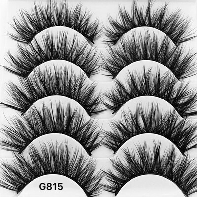 

Gobestart 3D Eyelash Imitation Mink Natural Thick False Eyelash 5 Pairs