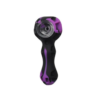 

Silicone Environmental Smoke Tubing with Wax Oil Jar&Stainless Steel Spoon Edible Portable Tobacco Pipes Water Smoking Holder