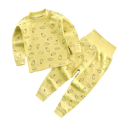 

Autumn Baby Kids Girls Boys Cute Cartoon Print Sleepwear Set Long Sleeve Blouse TopsPants Pajamas