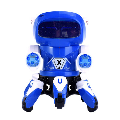 

2019 New Hot Sale Six-claw fish appearance Robot Kids Toys Plastic educational Dancing Robot with Music Light Christmas Gifts