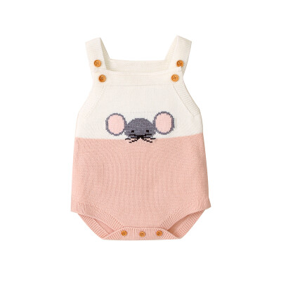 

Knit Rompers Childrens Winter Baby Girls Sleevless Rompers 2019 Cute Mouse Outfit Clothes Toddler Newborn One-pieces Jumpsuit