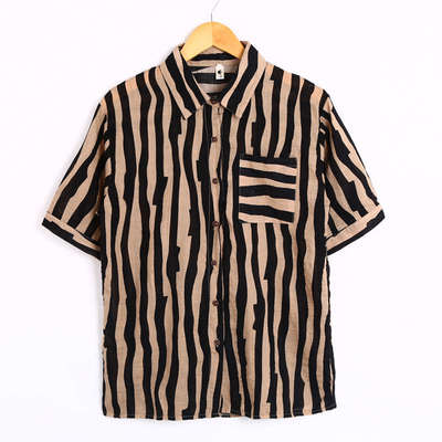 

Women Summer Striped Blouse Long Sleeve Blouse with Pocket Turn-down Neck Shirts Casual Tops Blouse Chemisier Female Blouse