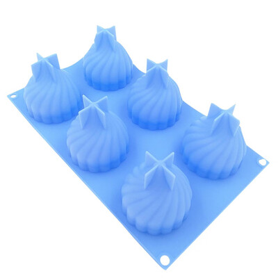 

Toponeto Spiral Shape Cake Mold 6-Cavities Onion Shape Dessert Ice Cream Baking Mould